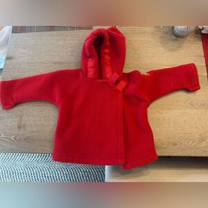 Widgeon red fleece jacket- gently used